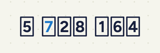 In each number the digit 7 is printed in bold.